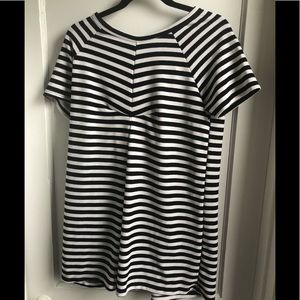 Black and white stripped romper
